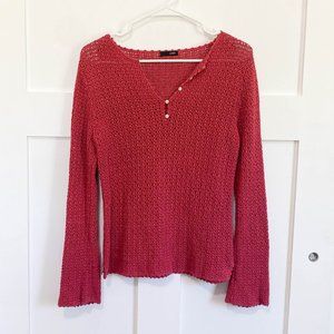 J. Crew Red Knit Business Work Top